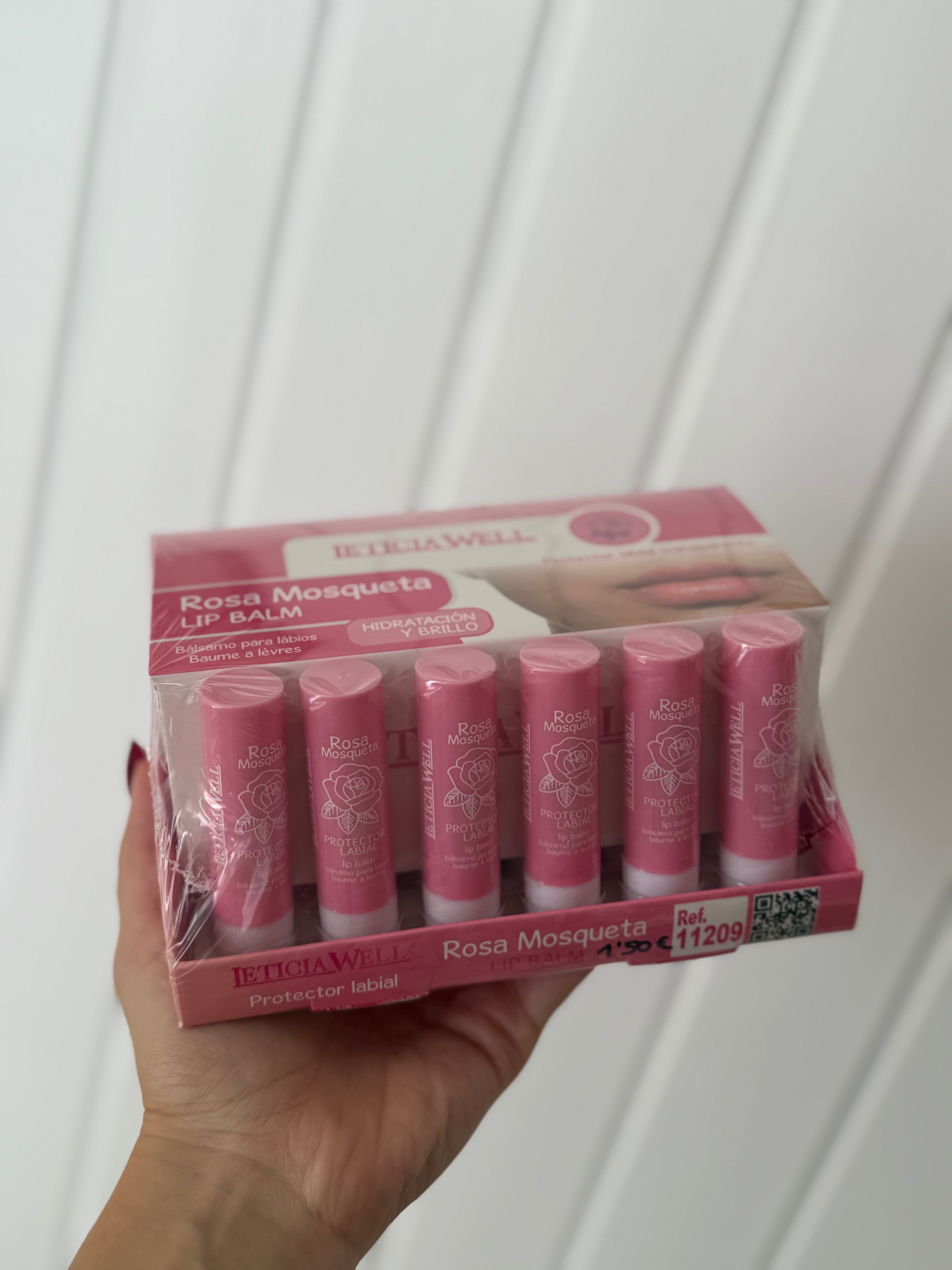 Protector labial transparente con aceite de rosa Mosqueta