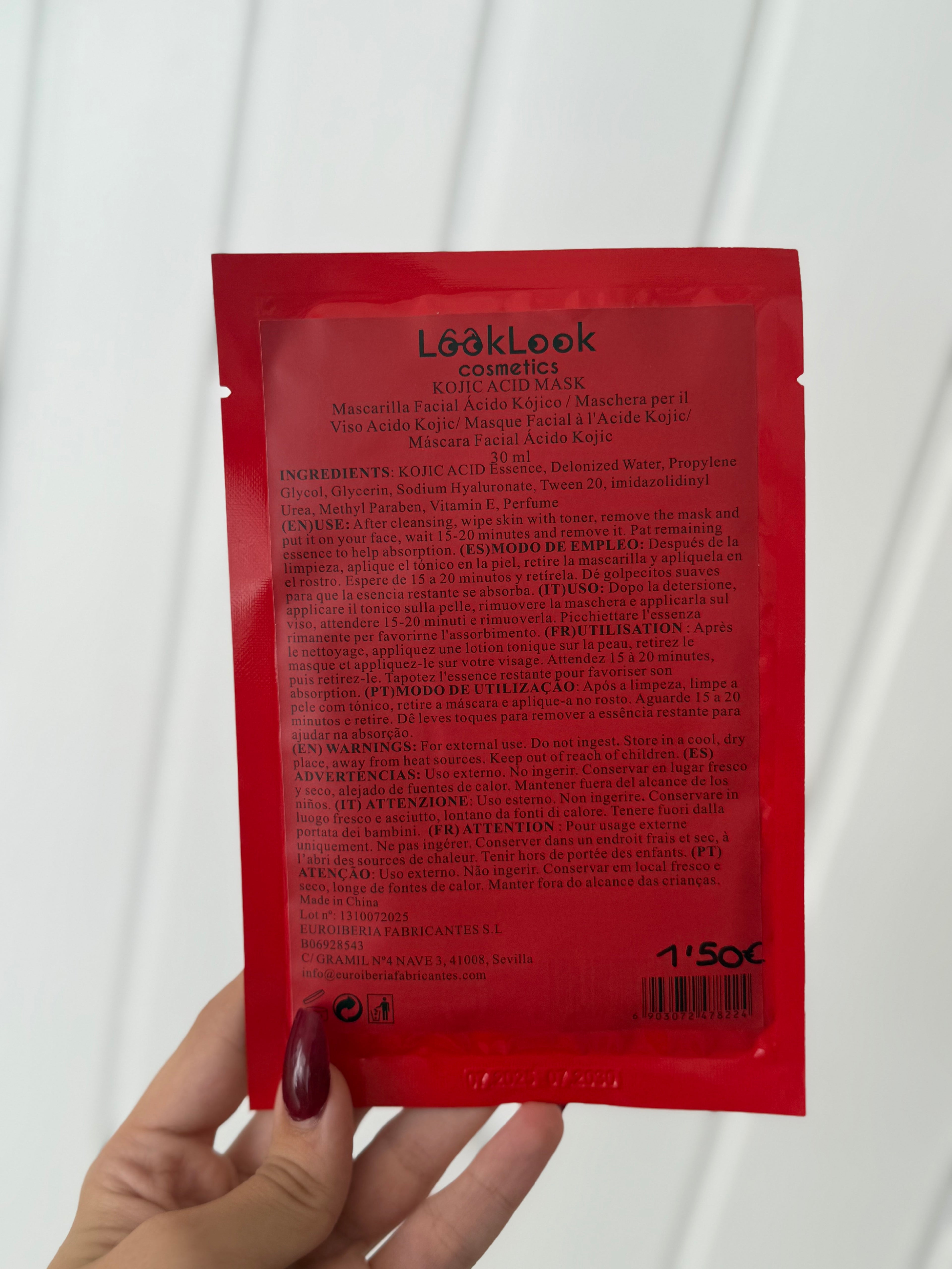 Mascarilla facial coreana