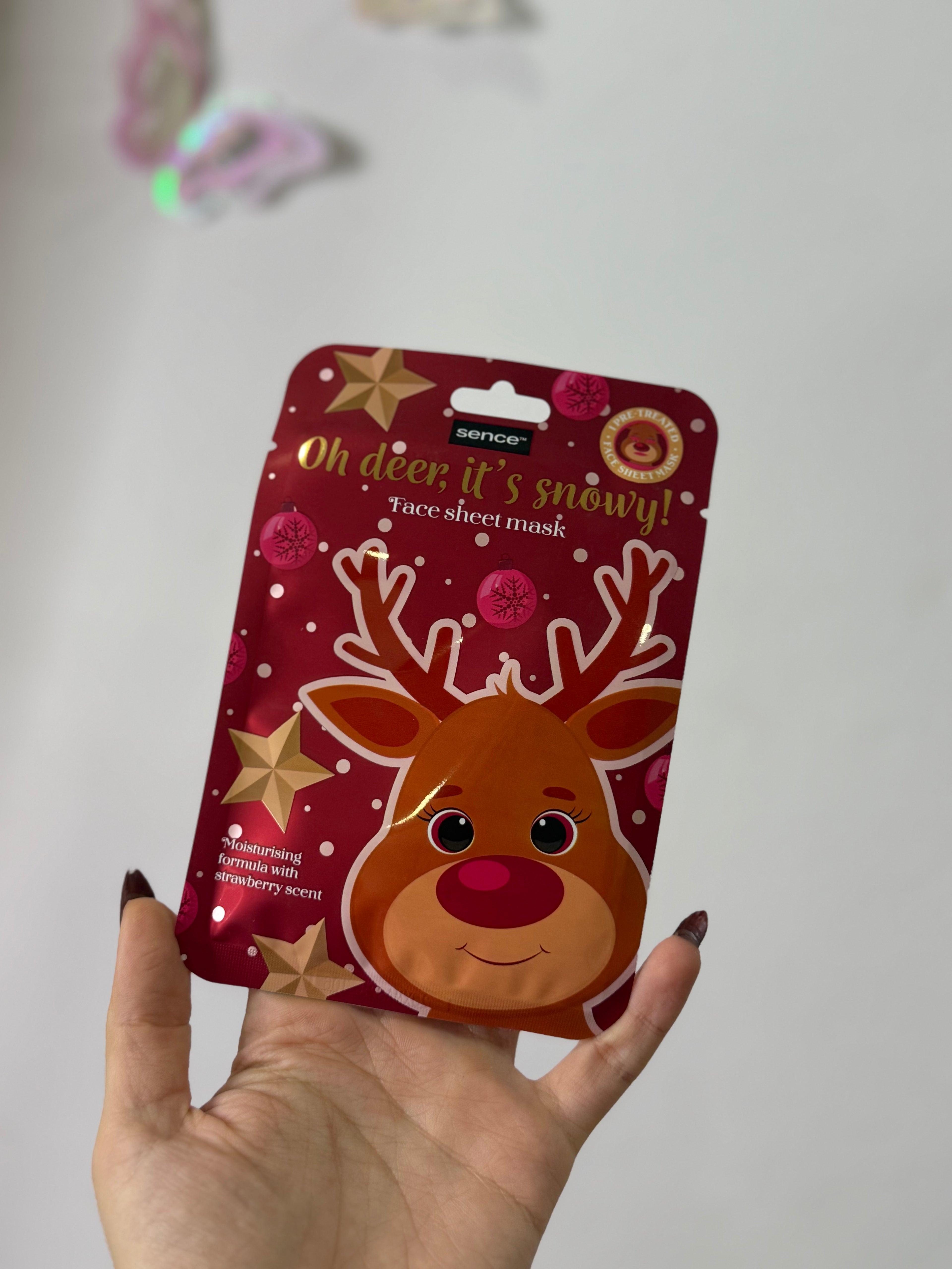 Mascarilla facial Navidad