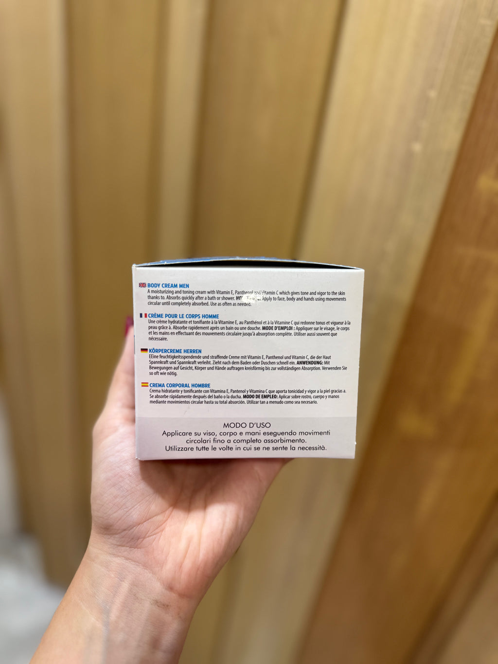 Crema corporal tonificante Hombre