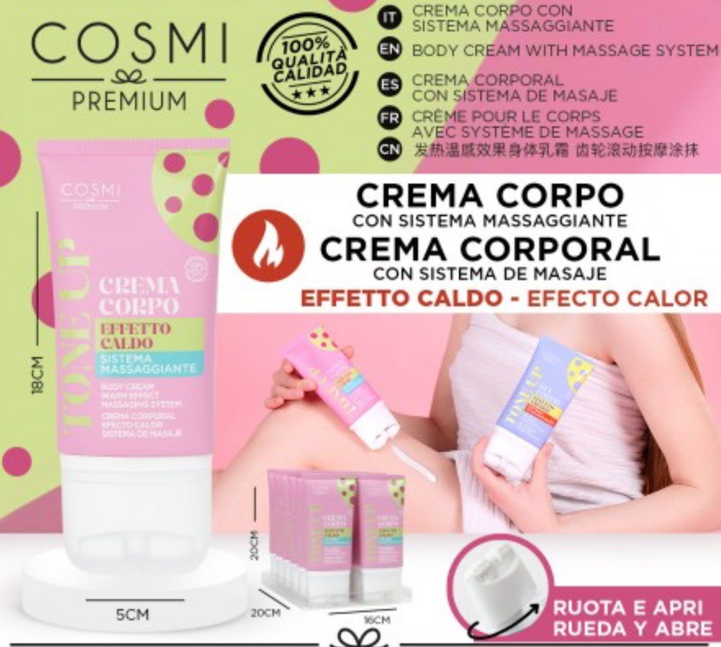 Crema corporal masaje efecto calor