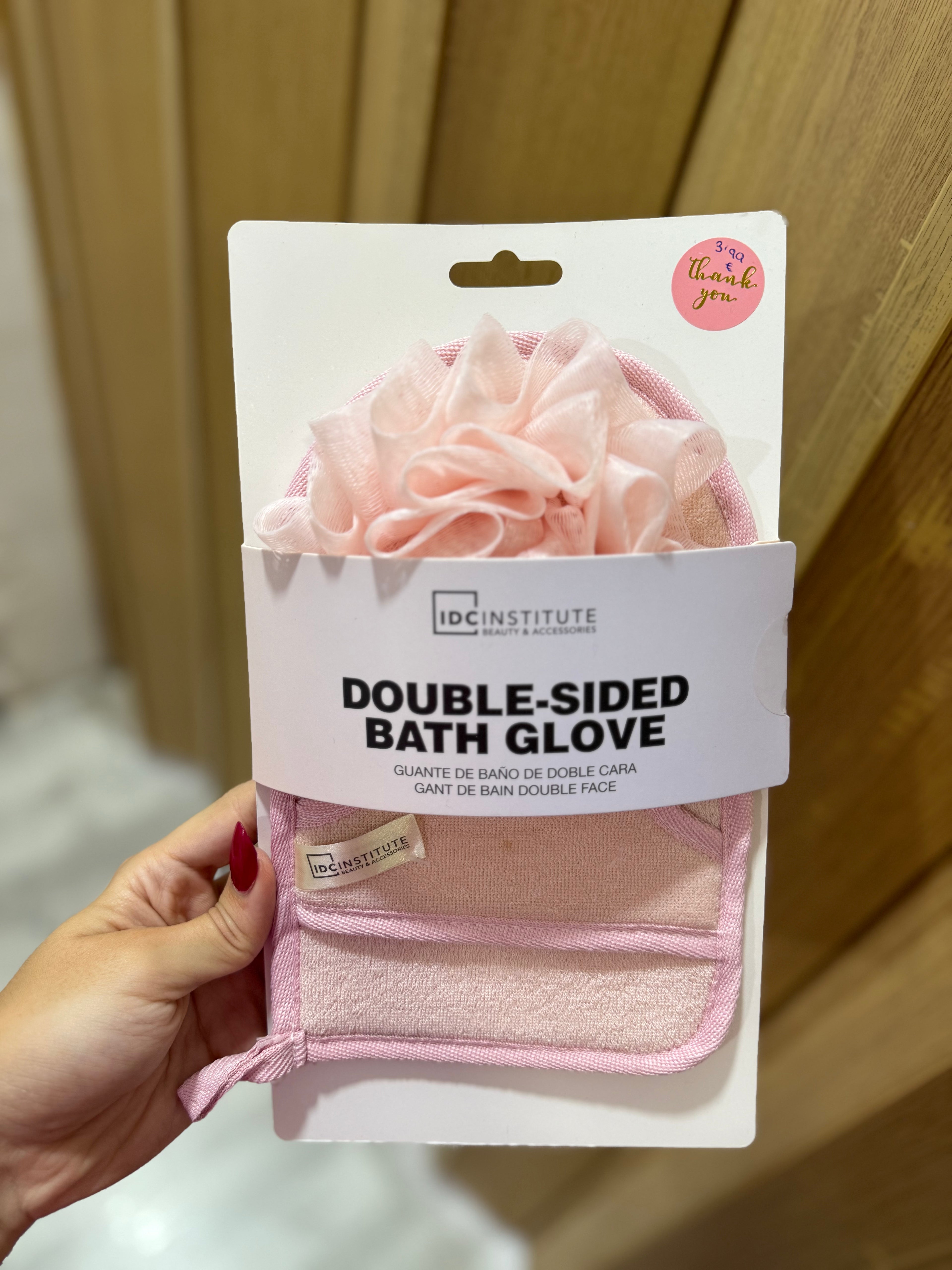 Guante de baño exfoliante doble cara