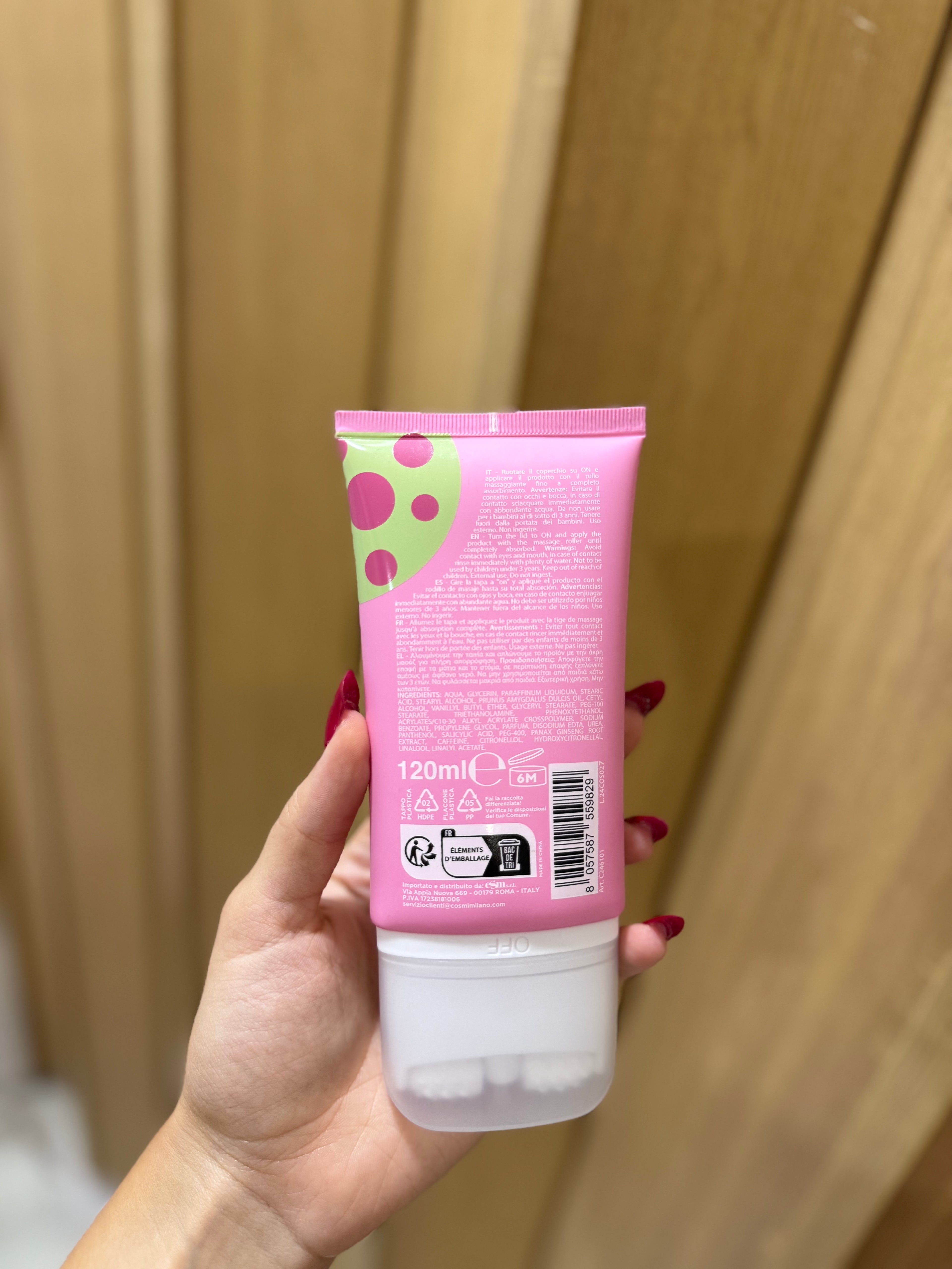 Crema corporal masaje efecto calor