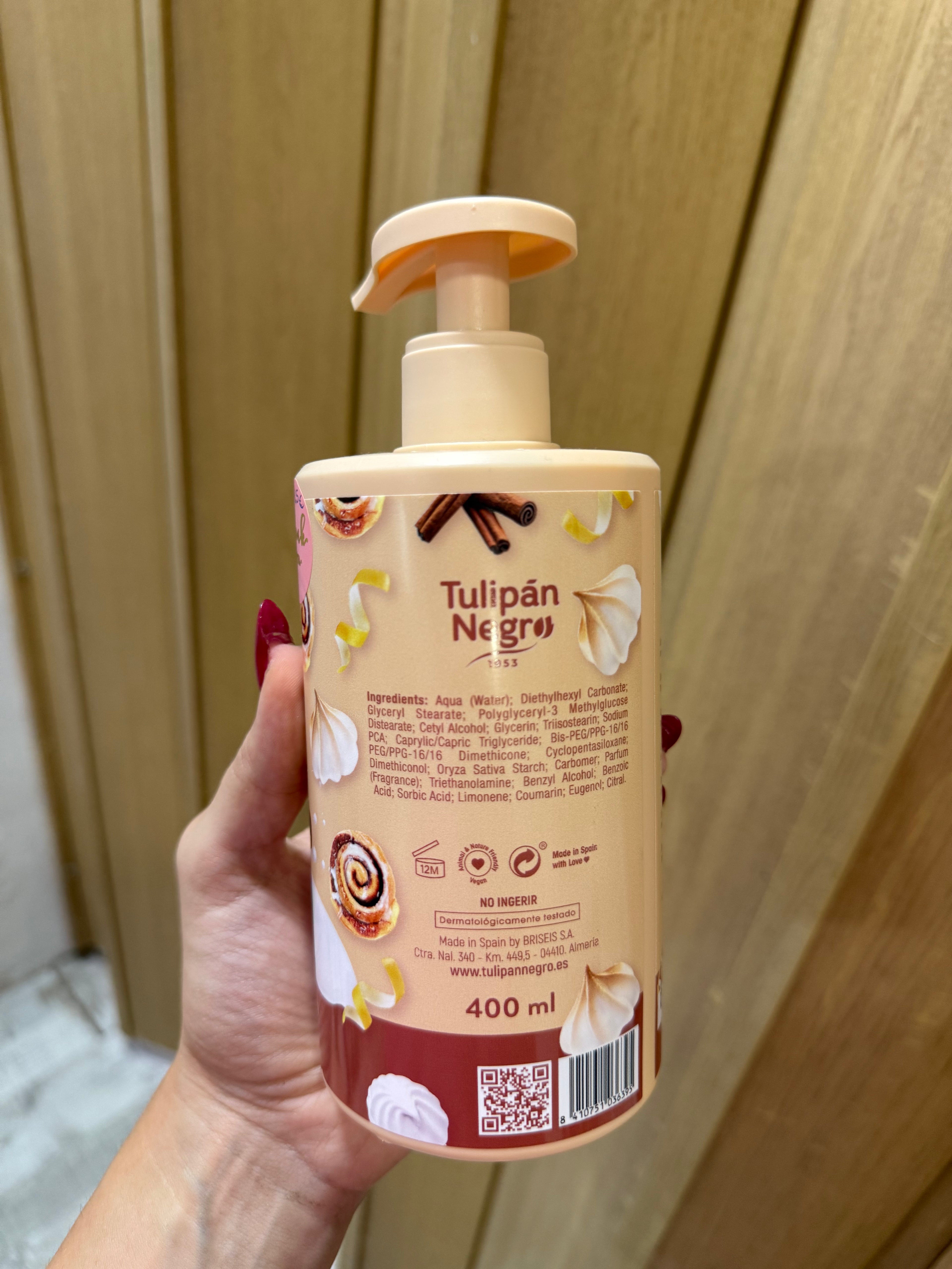 Crema corporal hidratante leche merengada y canela