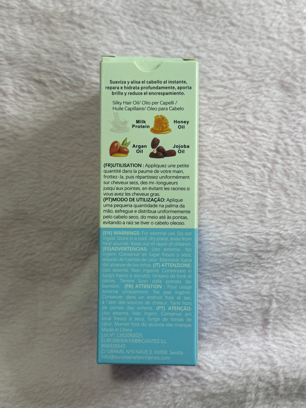 Aceite pelo bianco late